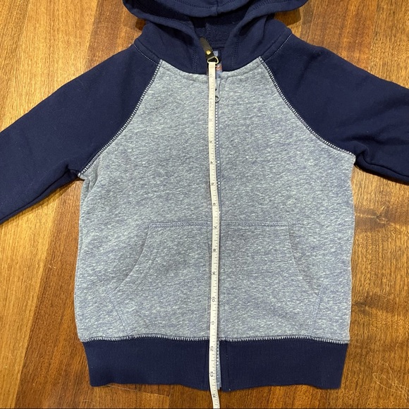 Zip Hoodie Blue and Gray Boys 2T - Picture 4 of 6
